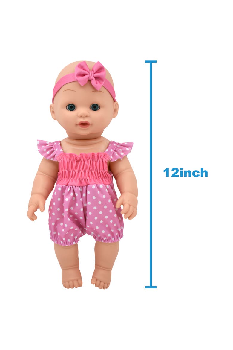 Out For A Stroll Flamingo Jumper Pink & Blue Outfit 12", 3+, Alternate, color, Multicolored