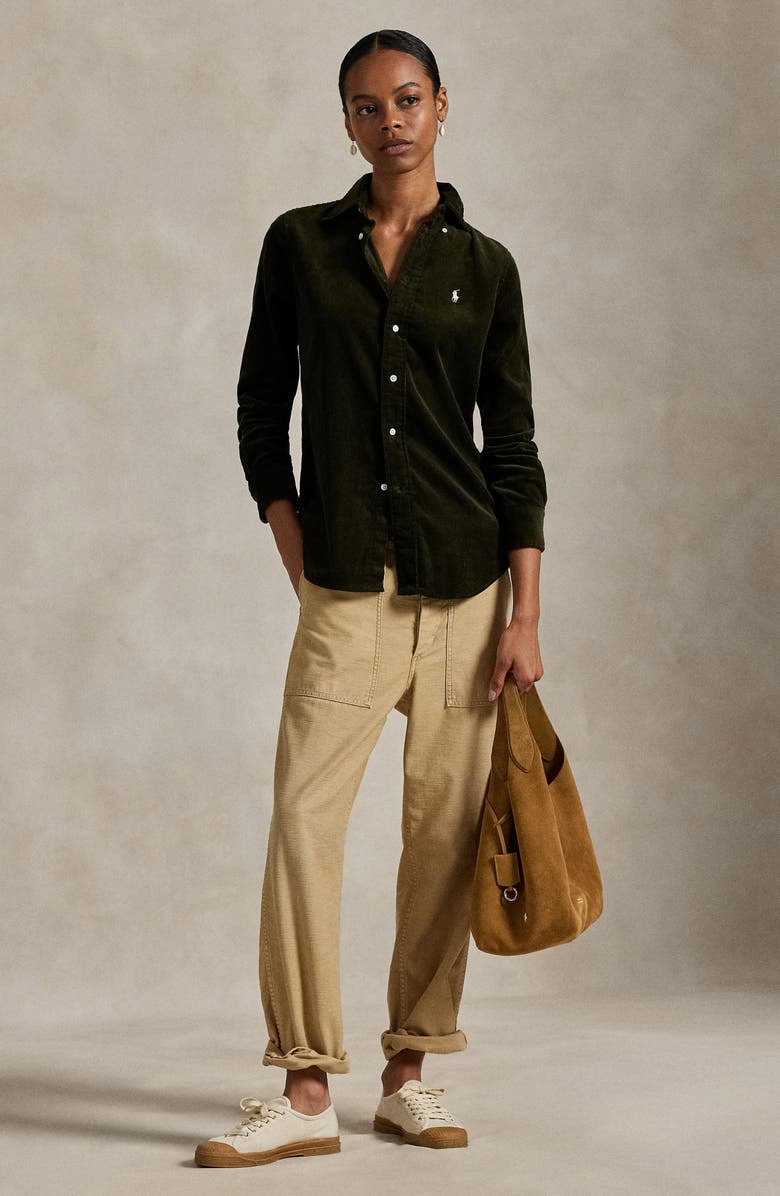 Polo Ralph Lauren Wale Corduroy Button-Down Shirt, Alternate, color, 
