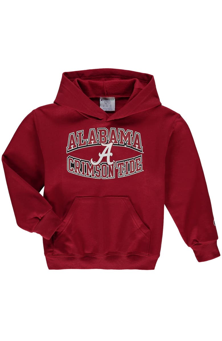 Champion Youth Champion Crimson Alabama Crimson Tide Powerblend Pullover Hoodie, Alternate, color,