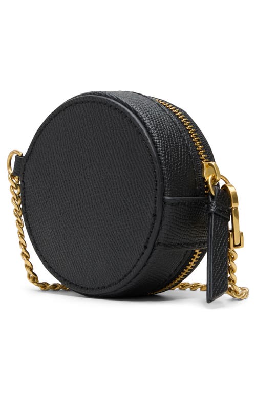 Ted Baker London Abby Rose Circle Leather Clutch In Black