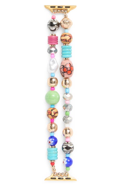 Faux Pearl Beaded Apple Watch® Watchband