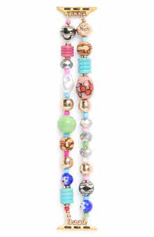 NORDSTROM RACK Faux Pearl Beaded Apple Watch® Watchband