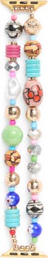 NORDSTROM RACK Faux Pearl Beaded Apple Watch® Watchband