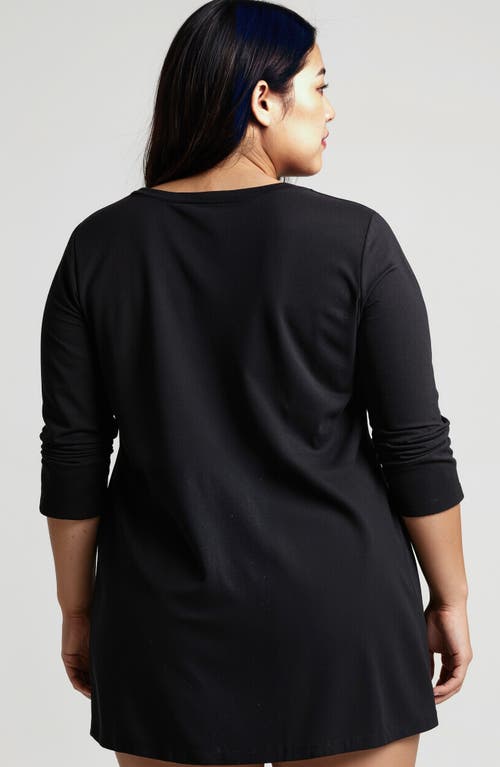 Calypsa Plus Size Gia Swim Tunic In Black