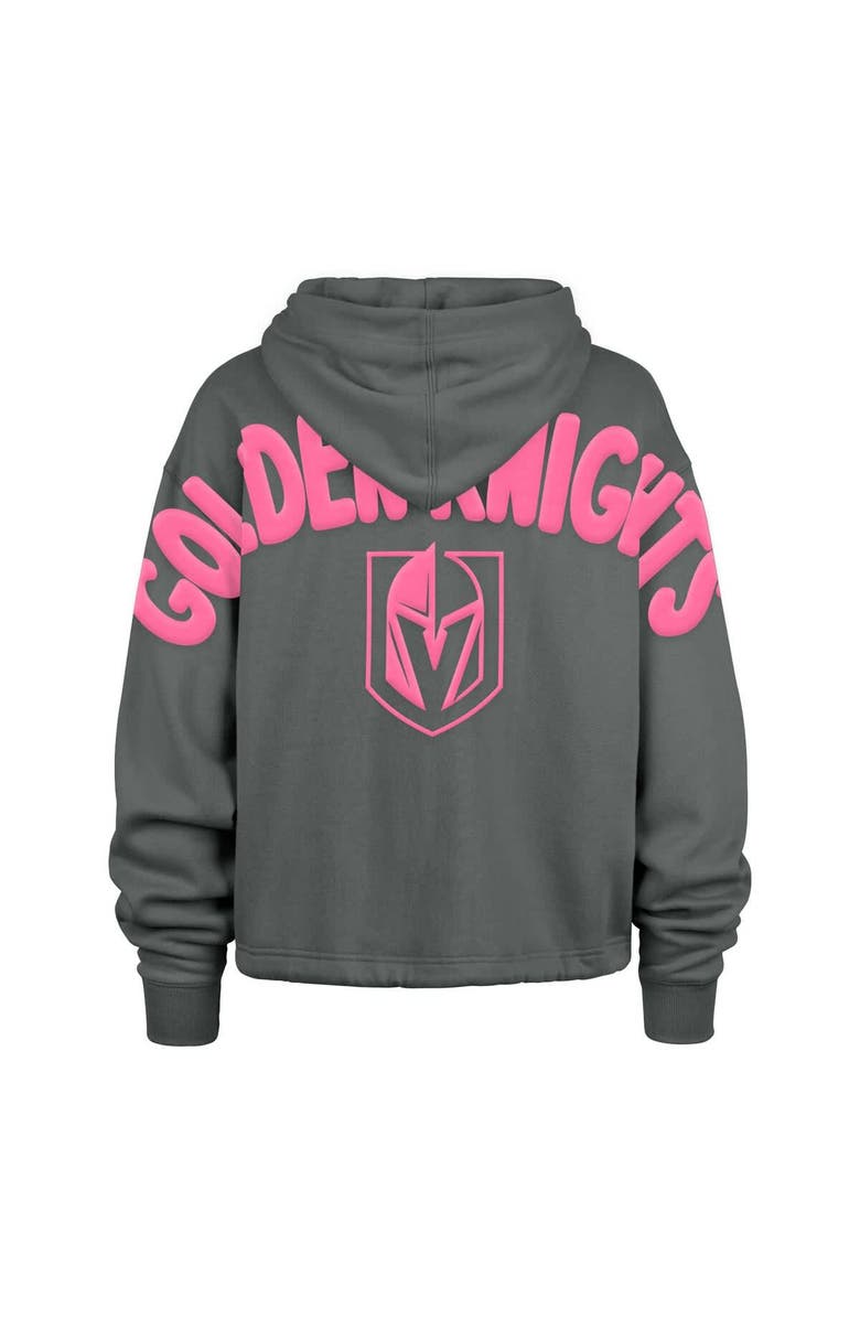 '47 Women's '47 Gray Vegas Golden Knights Bright Side Venice Cropped Pullover Hoodie, Alternate, color, 