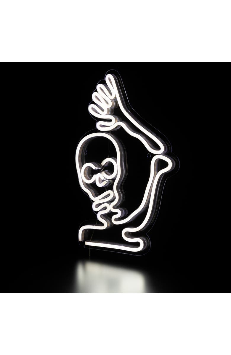 Northlight LED Skeleton Neon Lighted Halloween Wall or Window Decoration - 15", Alternate, color, 