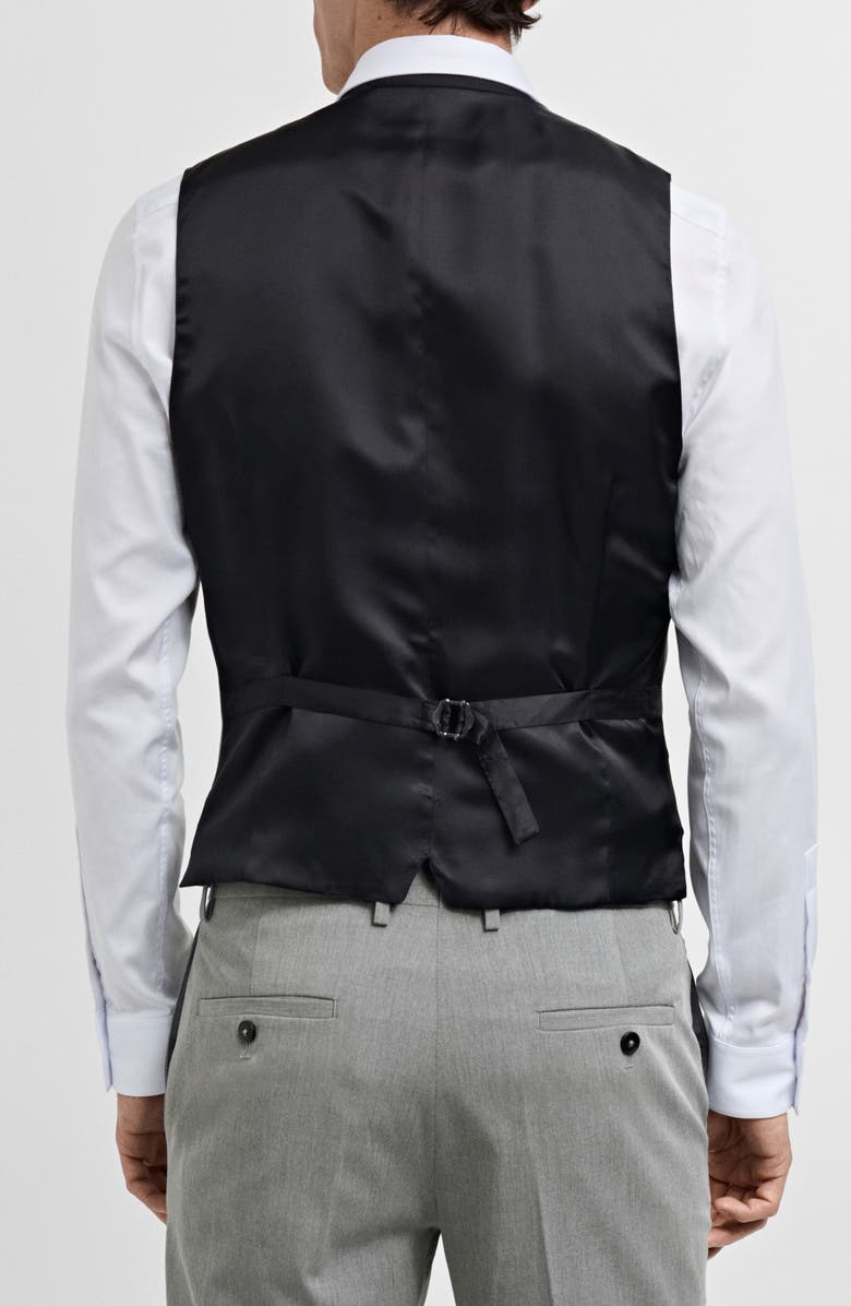 MANGO Paris Superslim Fit Stretch Suit Vest, Alternate, color, Grey