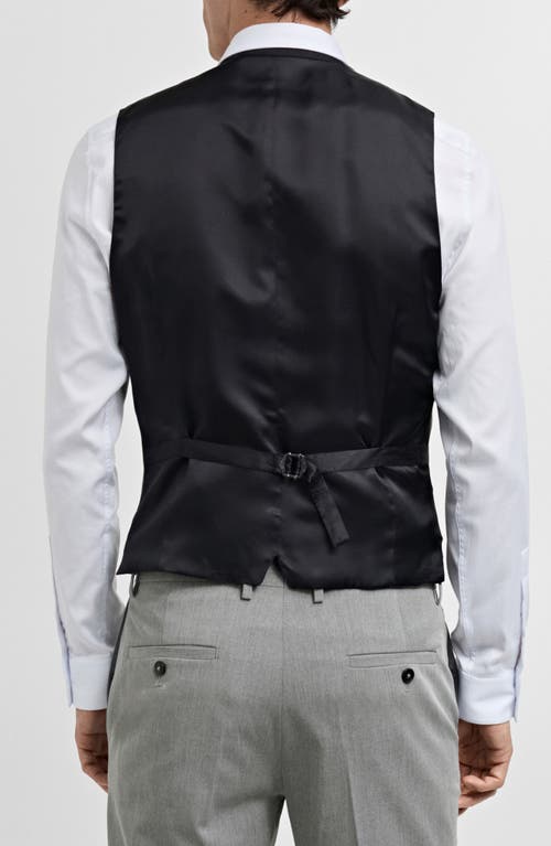 Mango Paris Superslim Fit Stretch Suit Vest In Grey
