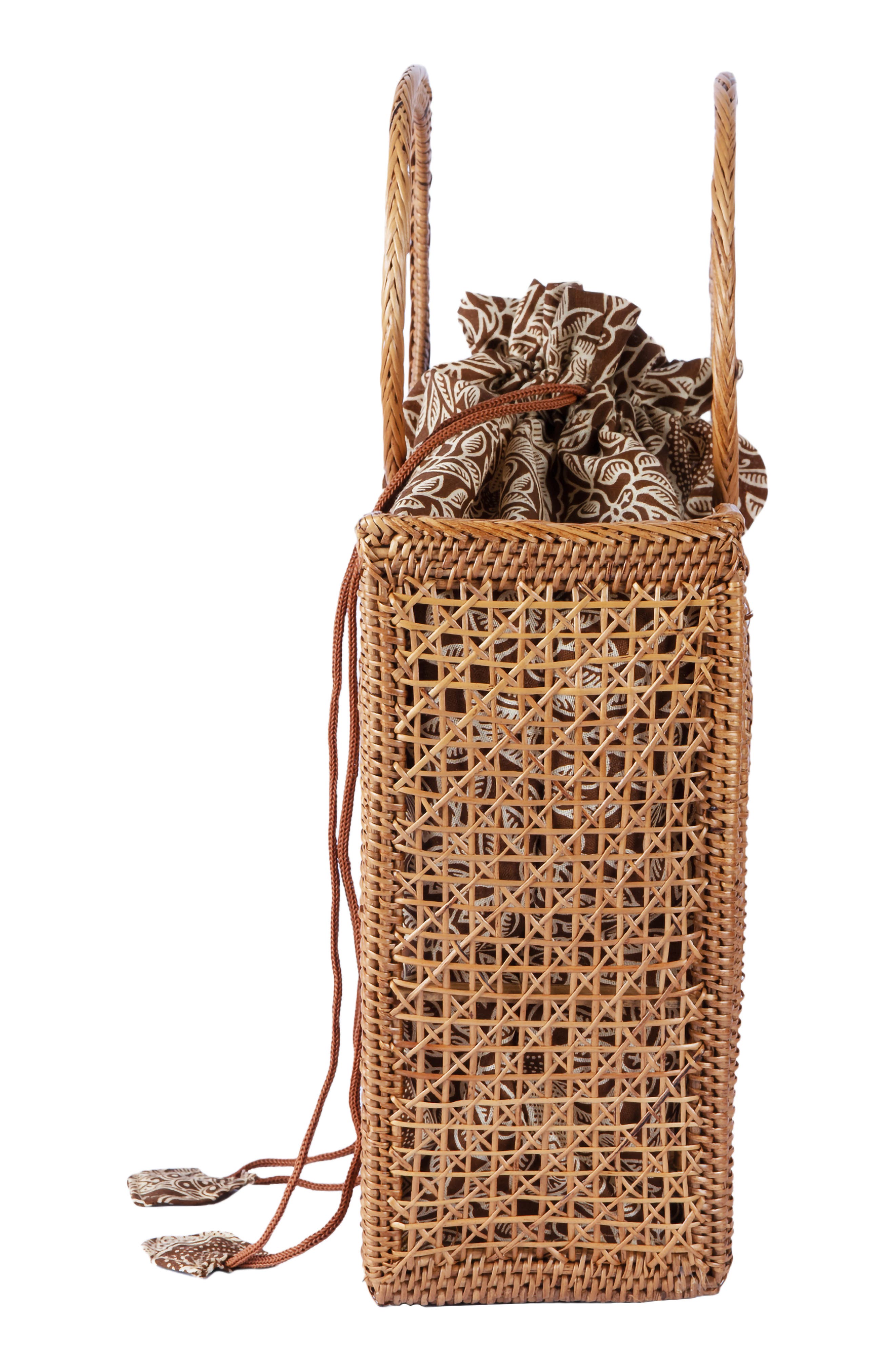 Jelavu Mariana Rattan Tote Bag, Alternate, color, Natural