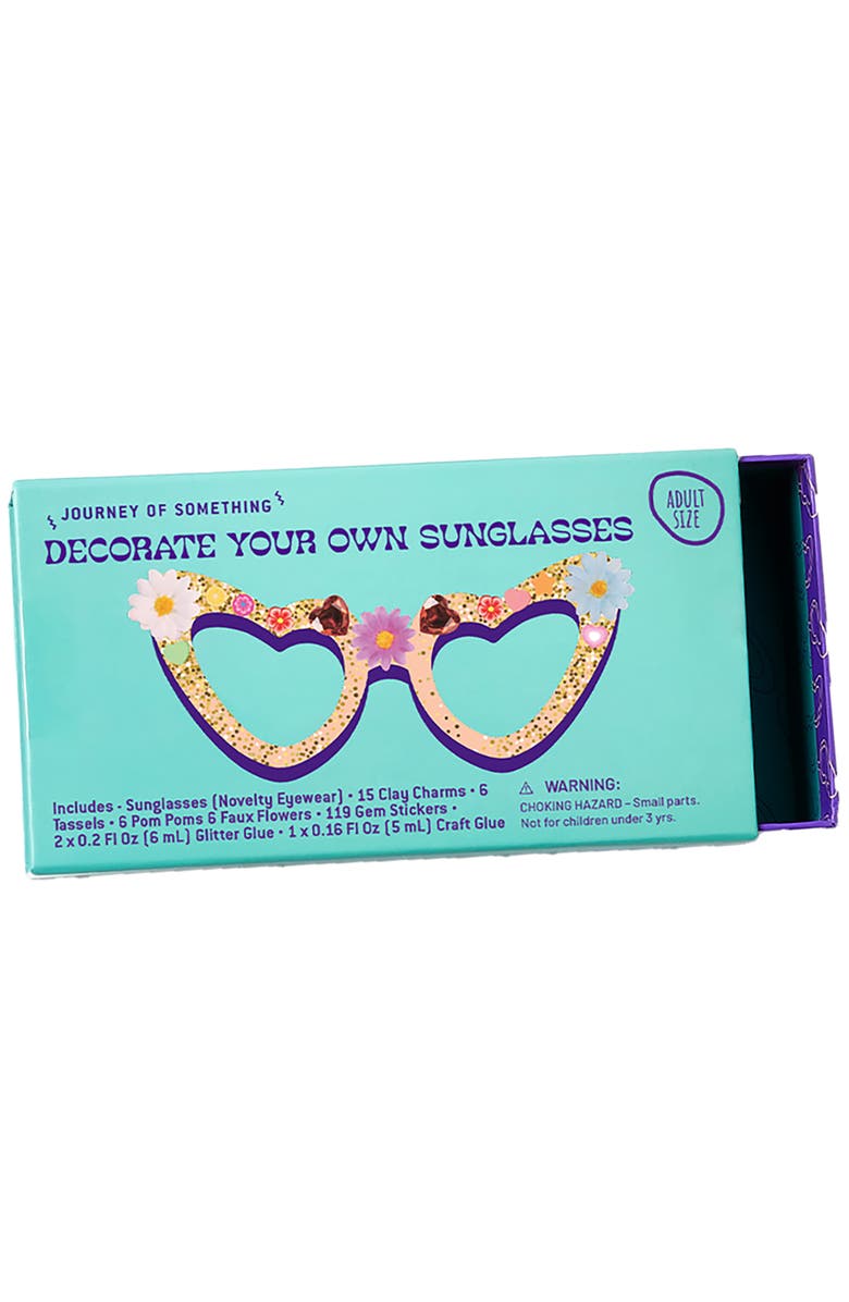 Journey of Something Decorate Your Own Sunglasses, Heart Eyewear, DIY Craft Kit, Alternate, color, Multicolored