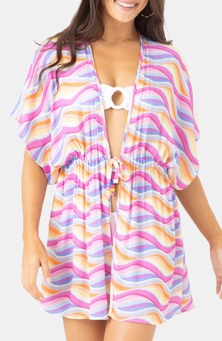 Roxy High Tide Cover-Up Tunic, Main, color, Pink Combo