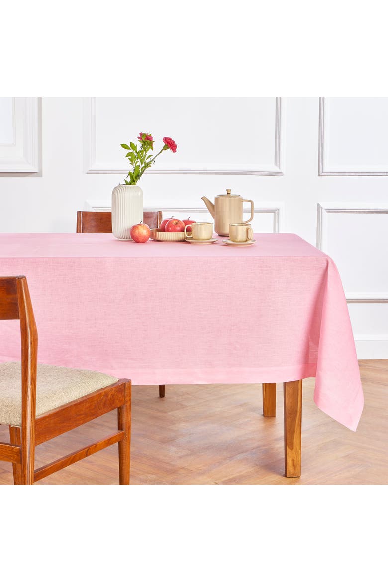 Linen Tablecloth - Fete, Main, color, Pink Lemonade
