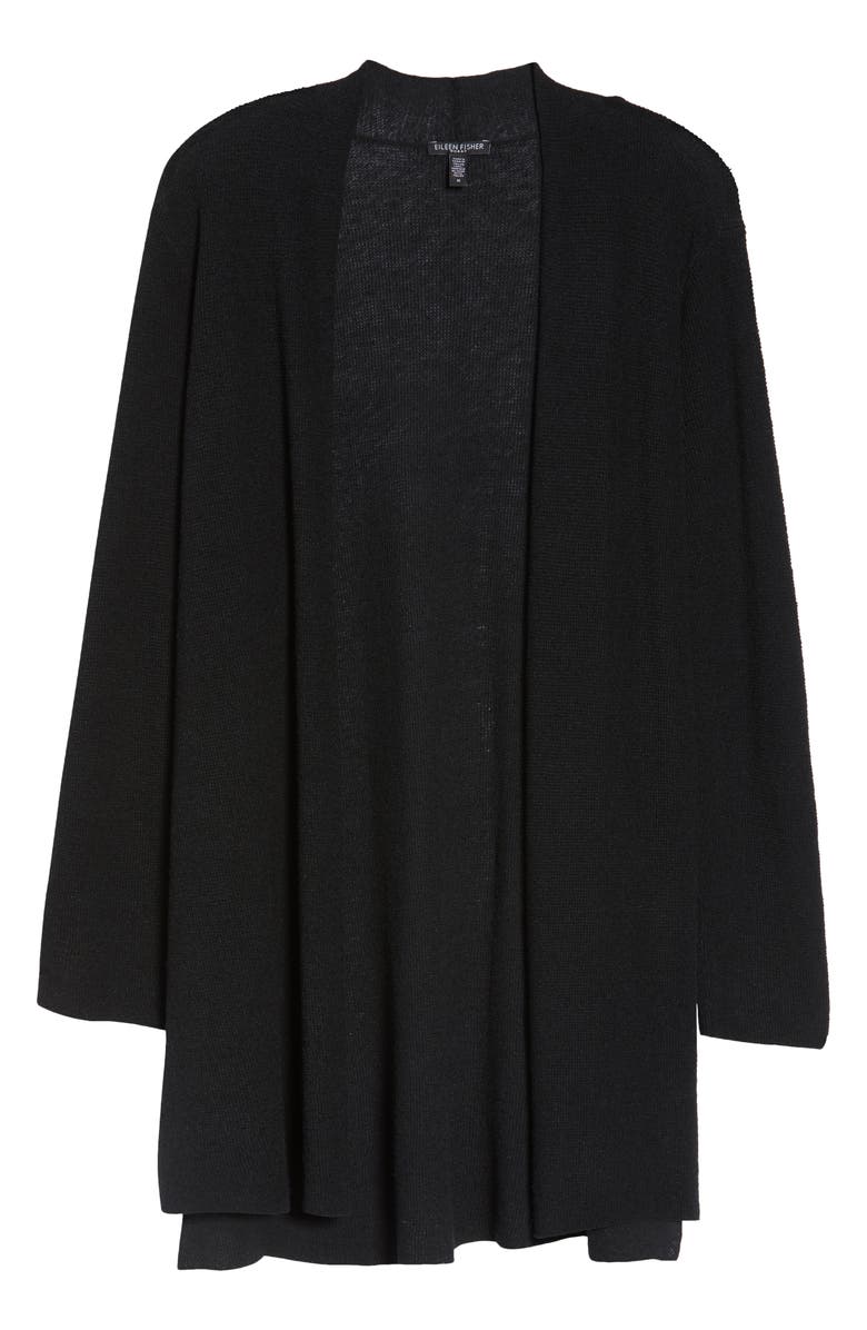 Eileen Fisher Organic Linen Blend Long Cardigan, Alternate, color,