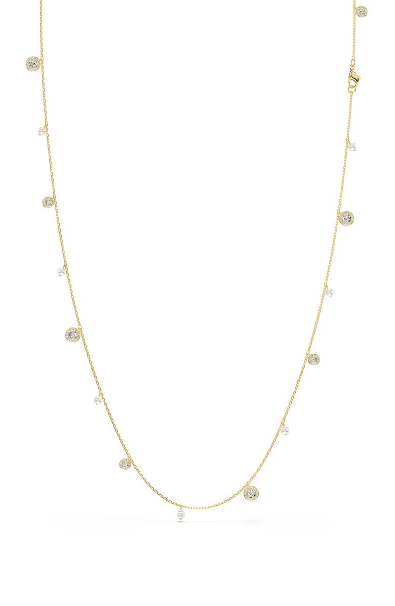 Swarovski Una Angelic Strandage Necklace, Main, color, Gold/ White