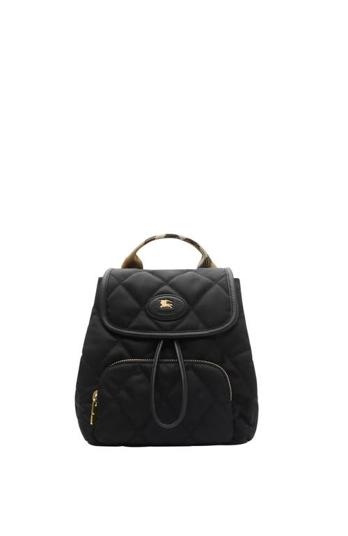 Burberry Mini Horseshoe Backpack In Black