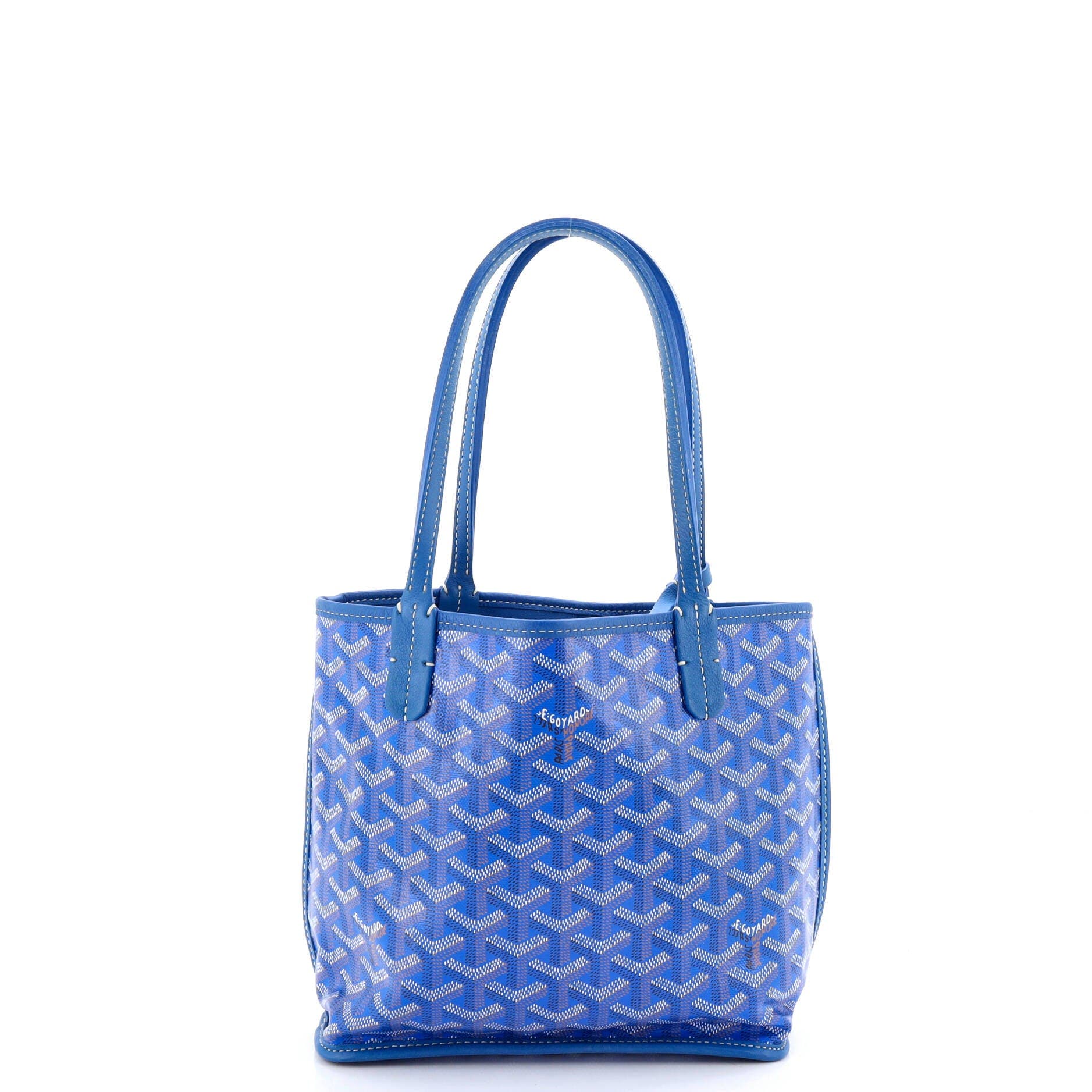 Pre-Owned Goyard Anjou Reversible Tote Coated Canvas Mini, Main, color, 