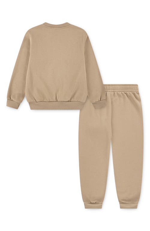 3 Brand Kids' Triple Logo Sweatshirt & Joggers Set In Brown