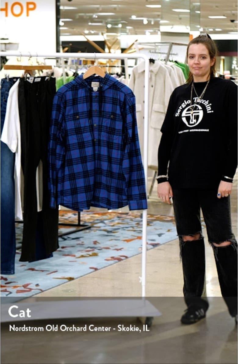 Scotch Plaid Flannel Hooded Shirt, sales video thumbnail