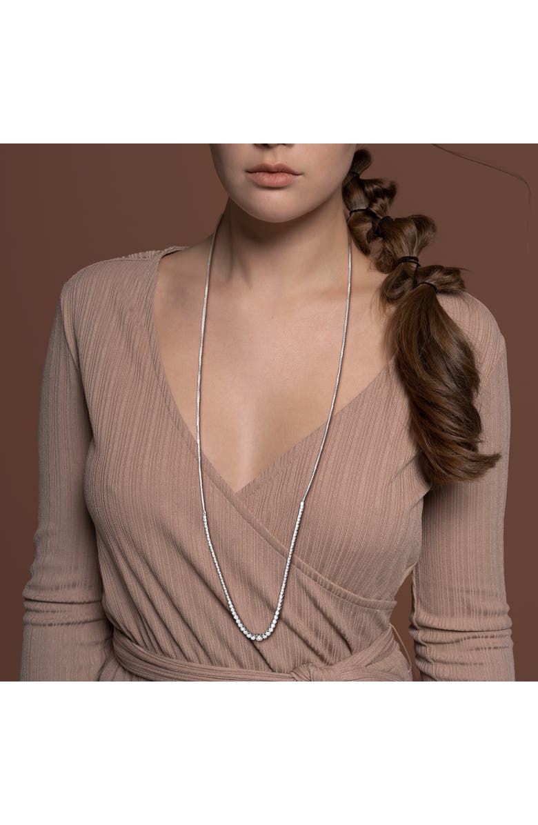 Julianna B. Lab-Grown Diamond Graduated Necklace 14k, Alternate, color, White Gold