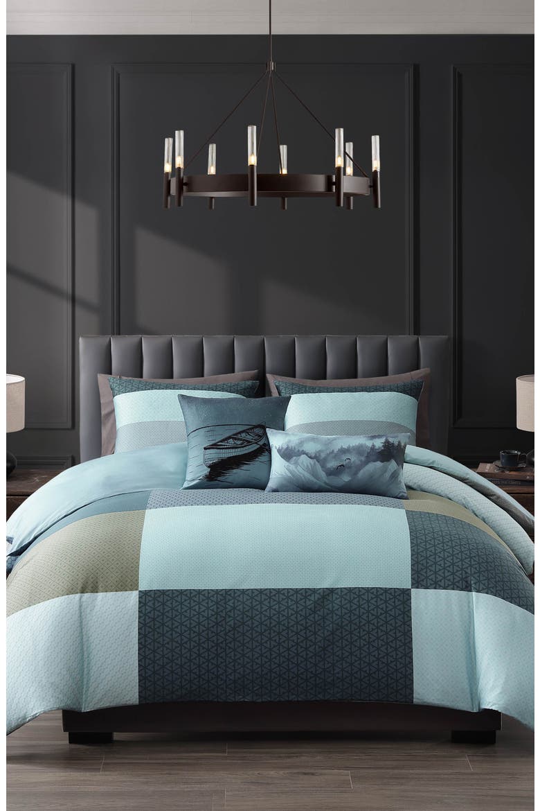 Nature Blues Comforter Set, Main, color, BLUE