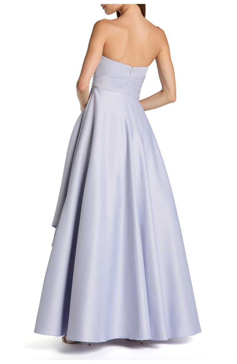 Mac Duggal Satin Strapless A Line Ballgown, Alternate, color, Periwinkle