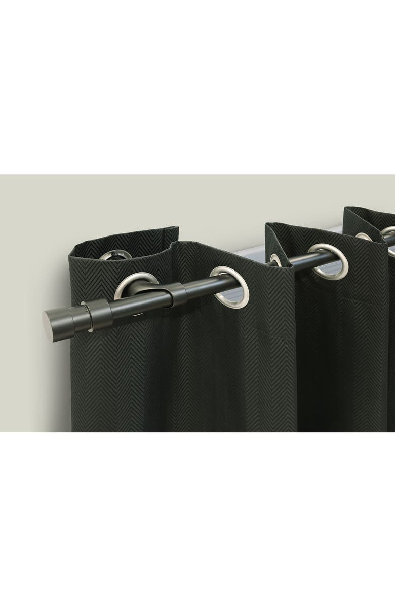 Outdoor Decor by Commonwealth Blackout Curtain Rod Set, Alternate, color, Black