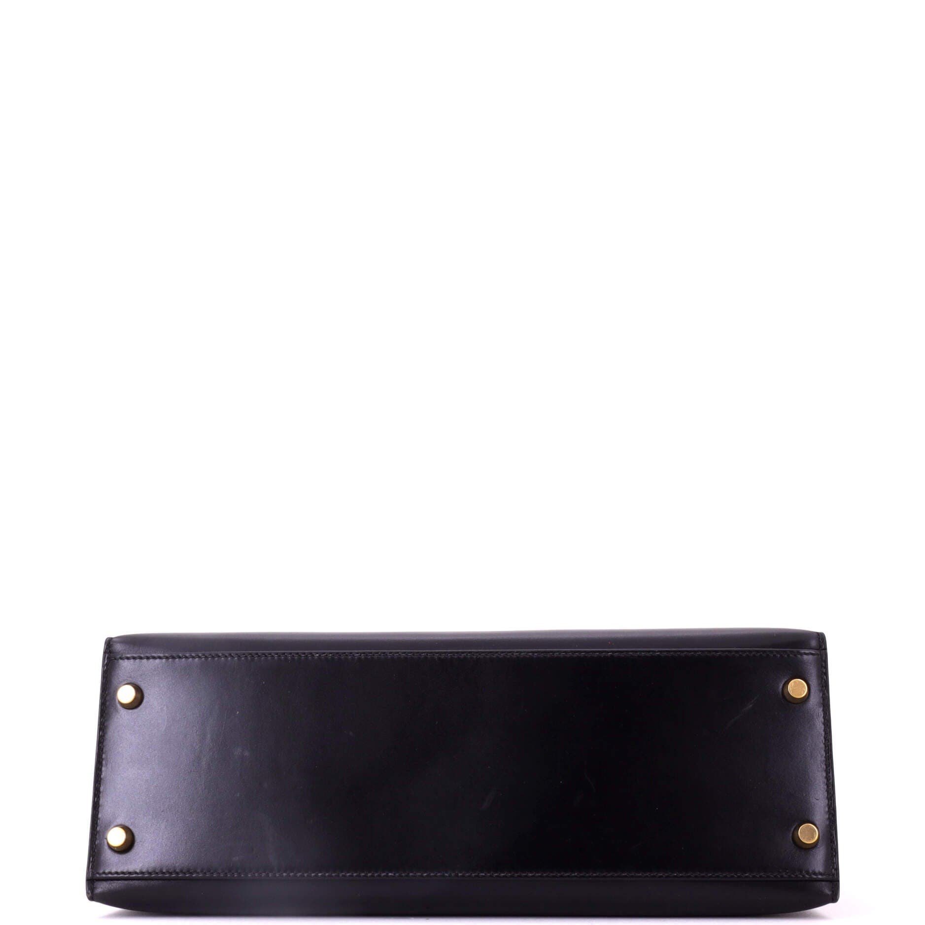 Kelly Handbag Black Box Calf with Gold Hardware 32, Alternate, color, Black
