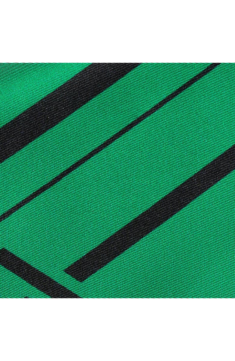 COS Plaid Silk Scarf, Alternate, color, Green / Black / Plaid