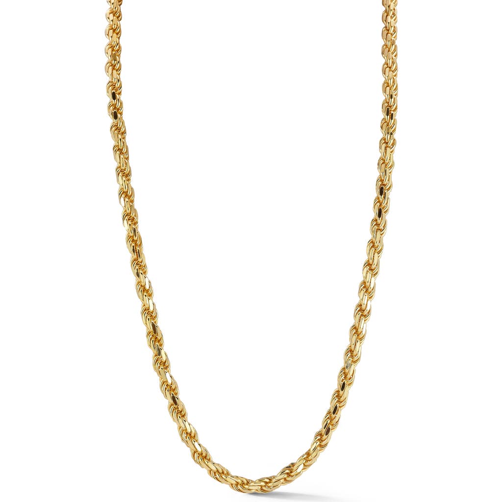 Yield Of Men 5mm Rope Chain Necklace In Gold