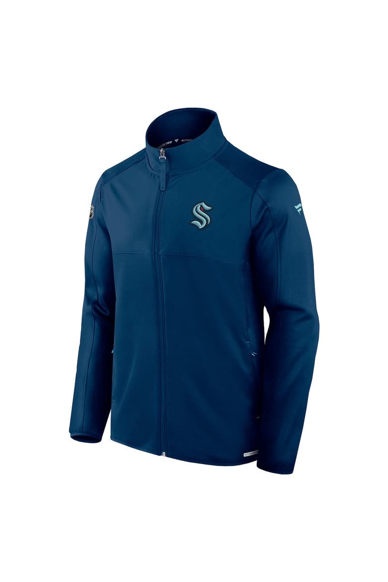 Men's Fanatics  Navy Seattle Kraken Authentic Pro Rink Fleece Full-Zip Jacket, Alternate, color, Navy