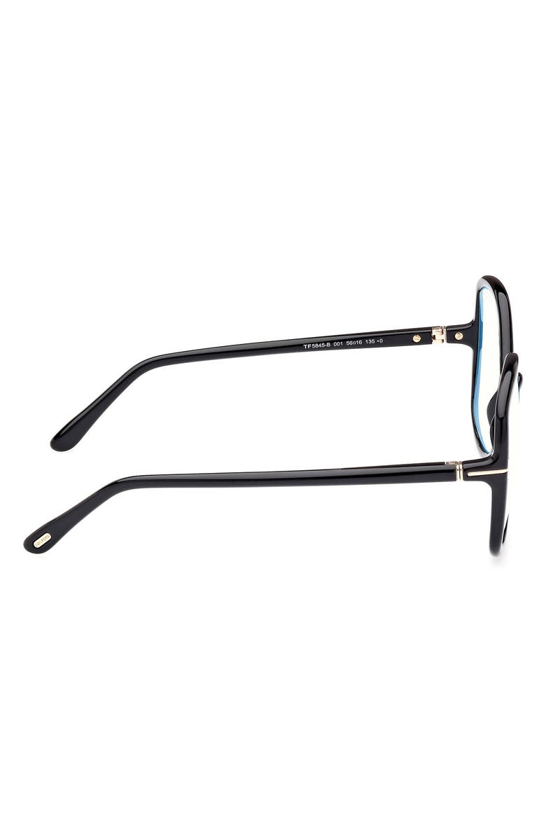 TOM FORD 56mm Butterfly Blue Light Blocking Glasses, Alternate, color, 