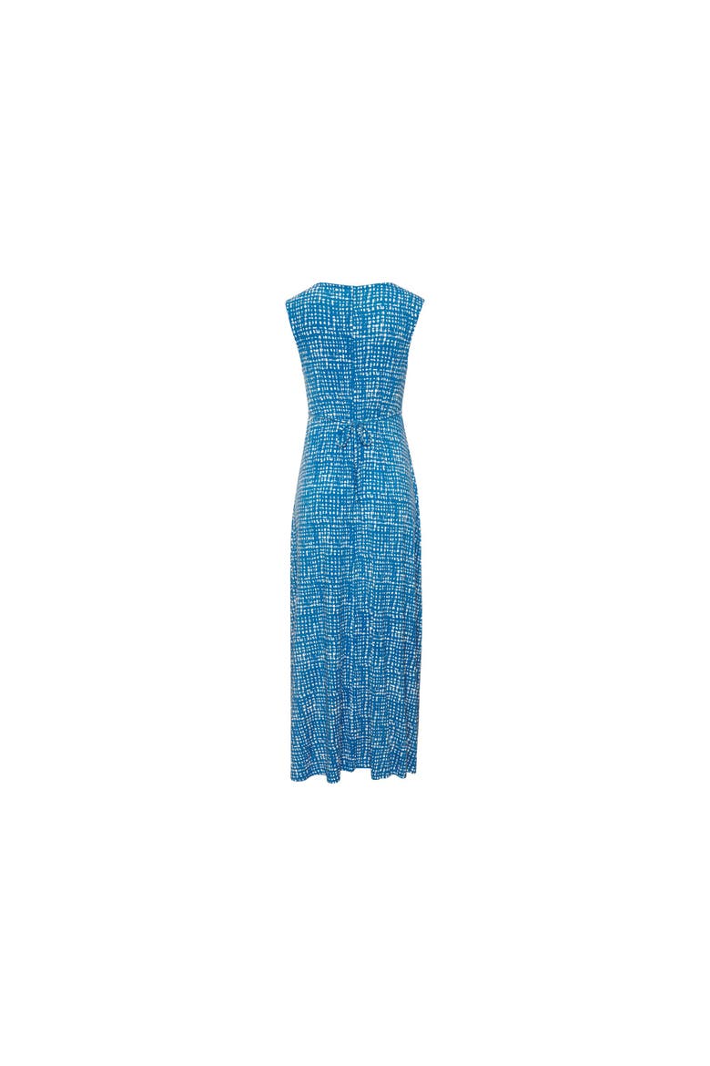 Print V-Neck Maxi Dress, Alternate, color, Blue-Printed