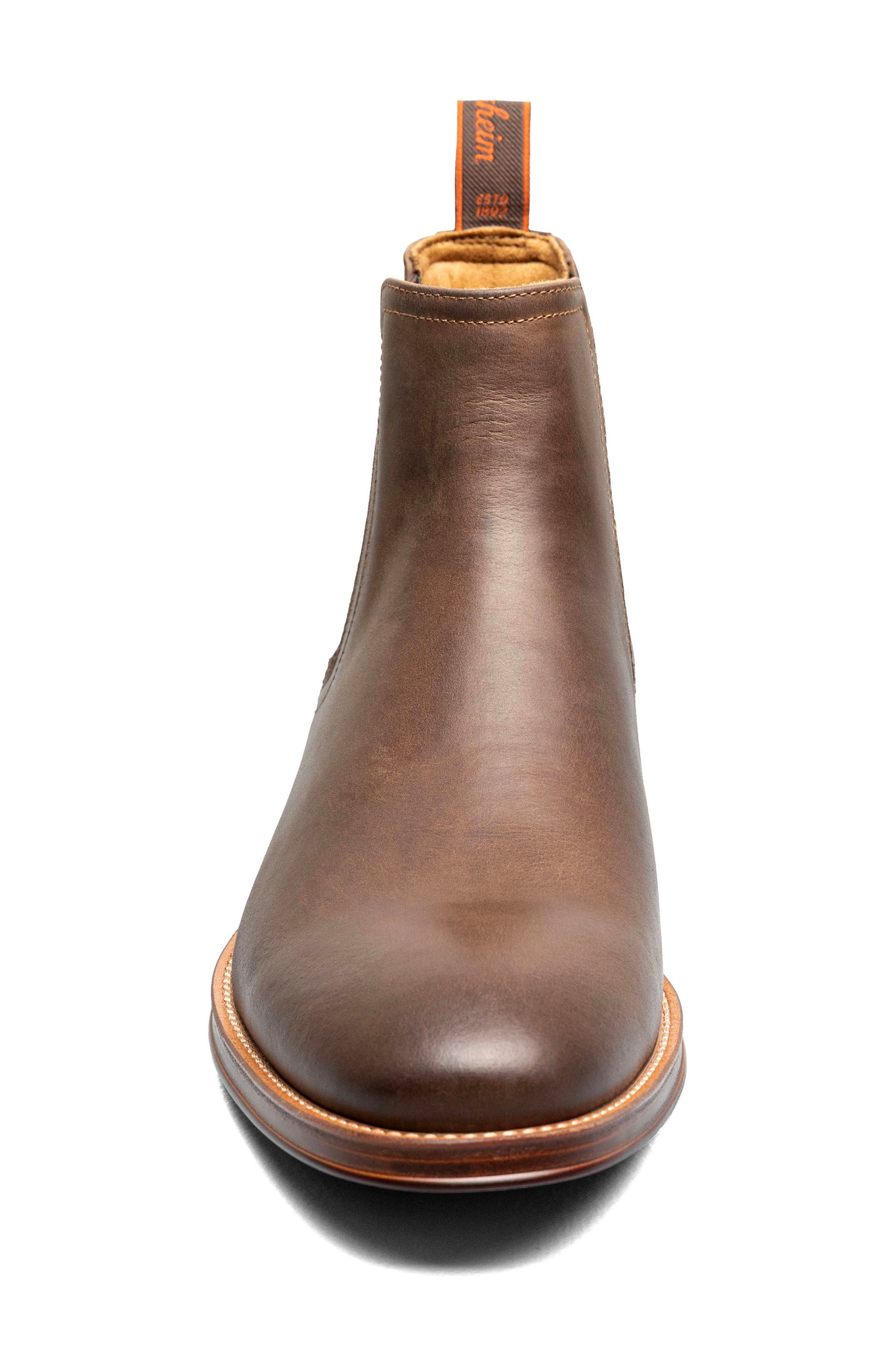 Rucci Lugged Plain Toe Chelsea Boot, Alternate, color, BROWN