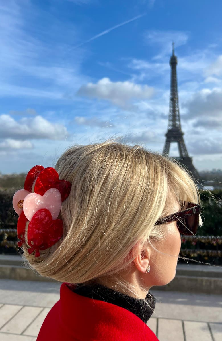 Solar Eclipse Love Hearts Claw Clip, Alternate, color, 