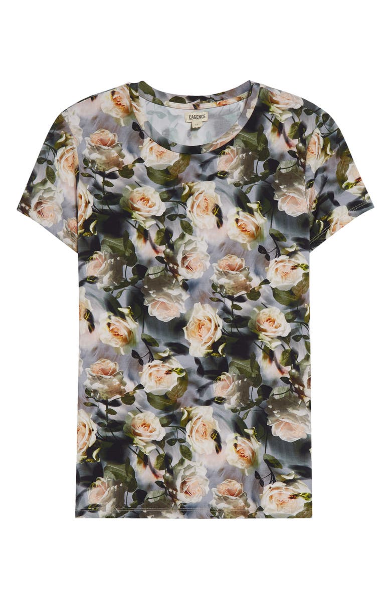L'AGENCE Ressi Floral Print T-Shirt, Alternate, color,