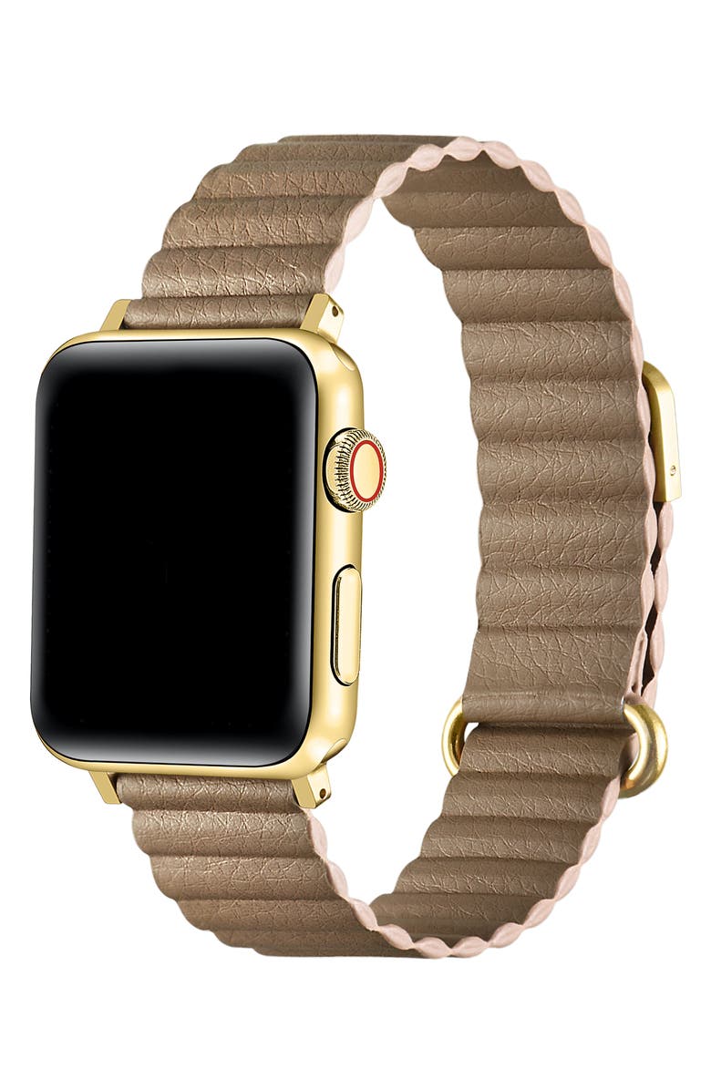 Posh Tech Silicone Apple Watch<sup>®</sup> Watchband, Alternate, color, Tan