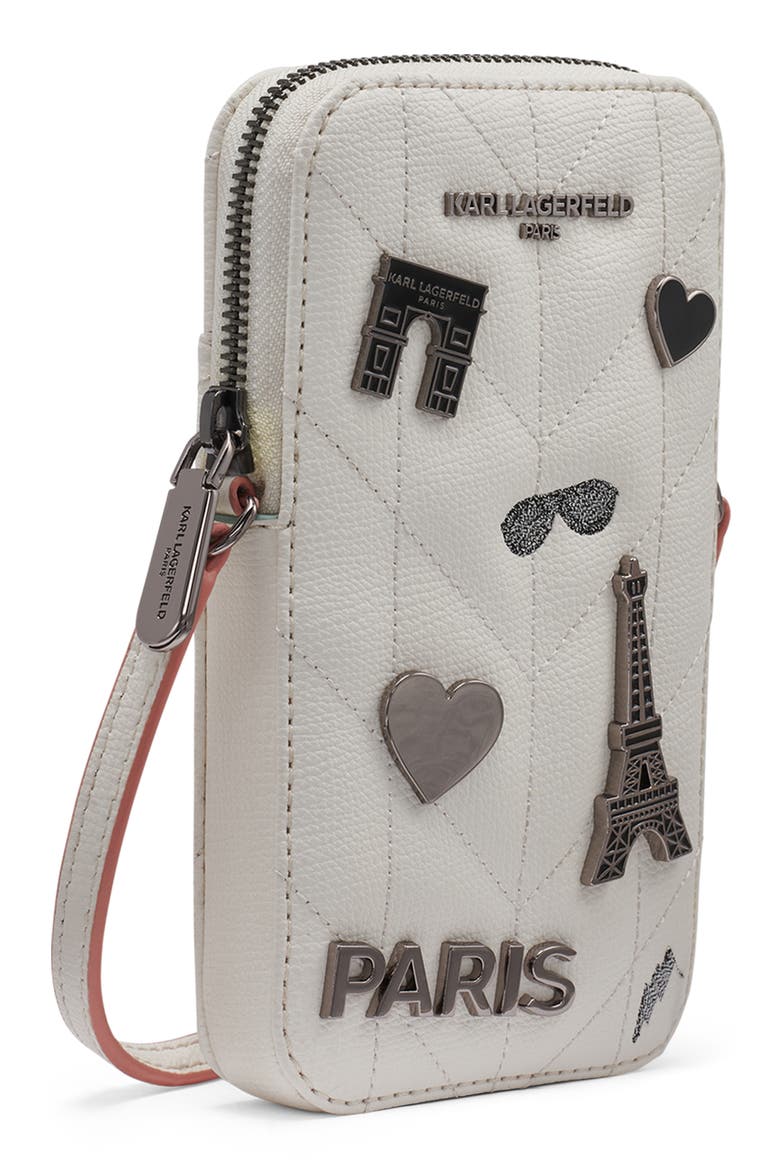 Maybelle Wallet on a Chain, Alternate, color, WINTER WHITE MULTI