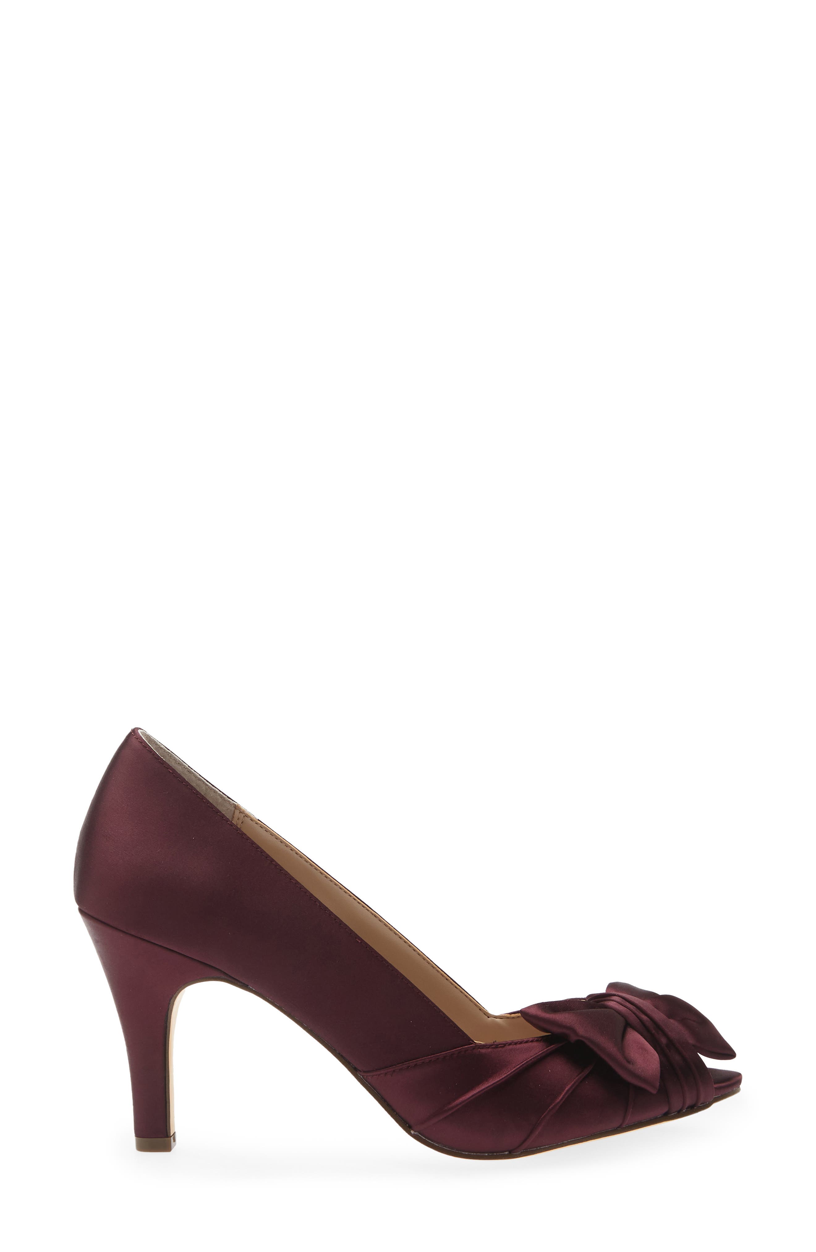 Florene Peep Toe Pump, Alternate, color, BORDEAUX