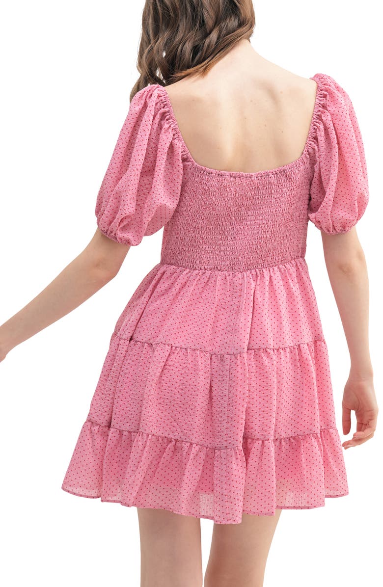 Puff Sleeve Tiered Minidress