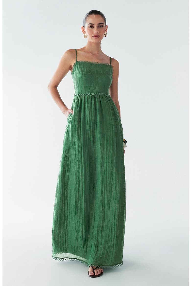 Kiara Maxi Dress, Main, color, Fir Green