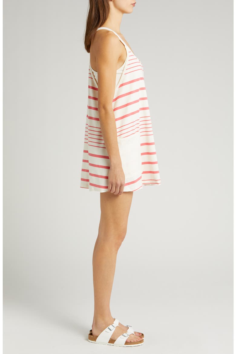 FP Movement Hot Shot Print Stretch Cotton Tank Minidress, Alternate, color, SPRING STRIPE IVORY