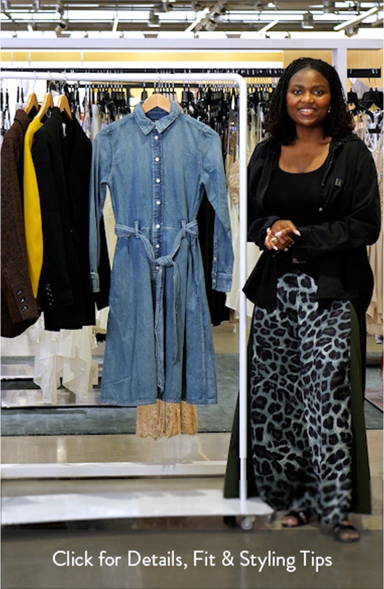 Belted Denim Shirtdress, sales video thumbnail