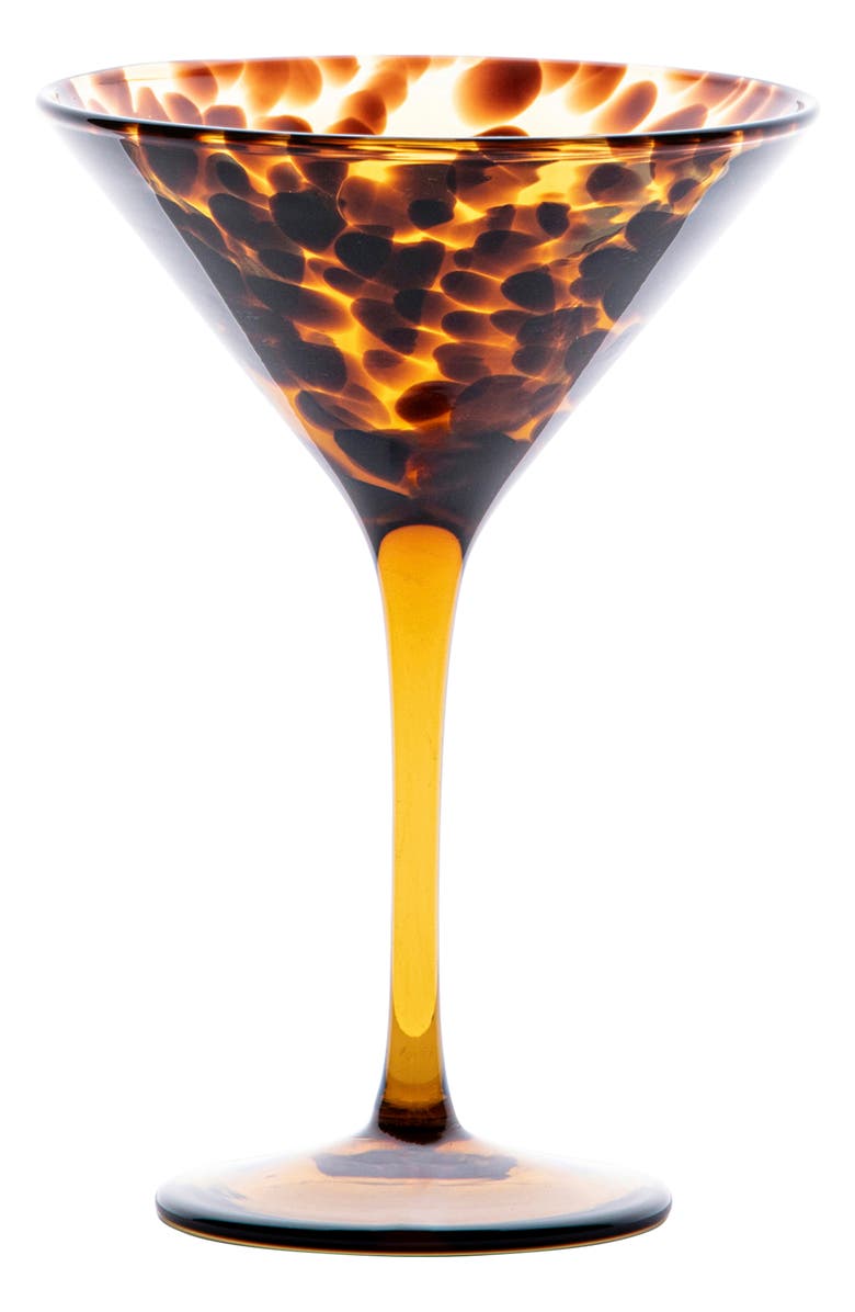Juliska Puro Tortoiseshell Martini Glass, Main, color, Brown