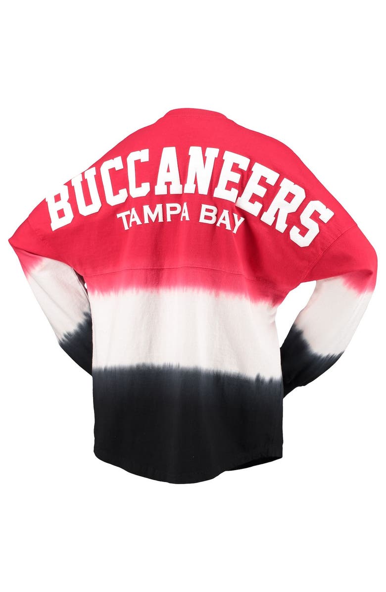FANATICS Women's Fanatics Branded Red/Black Tampa Bay Buccaneers Ombre Long Sleeve T-Shirt, Alternate, color, Red