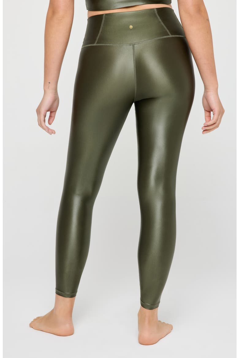 Ada High Gloss Leggings, Alternate, color, SPRUCE