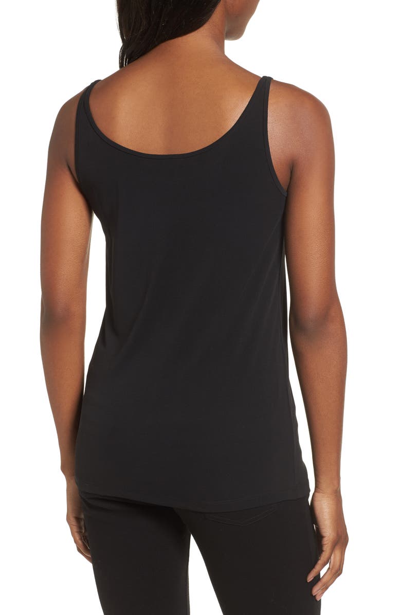 Eileen Fisher Scoop Neck Silk Camisole, Alternate, color,
