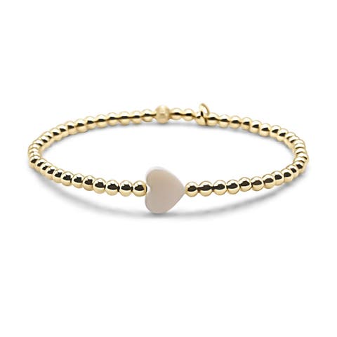 Collette Mother of Pearl Heart Bracelet