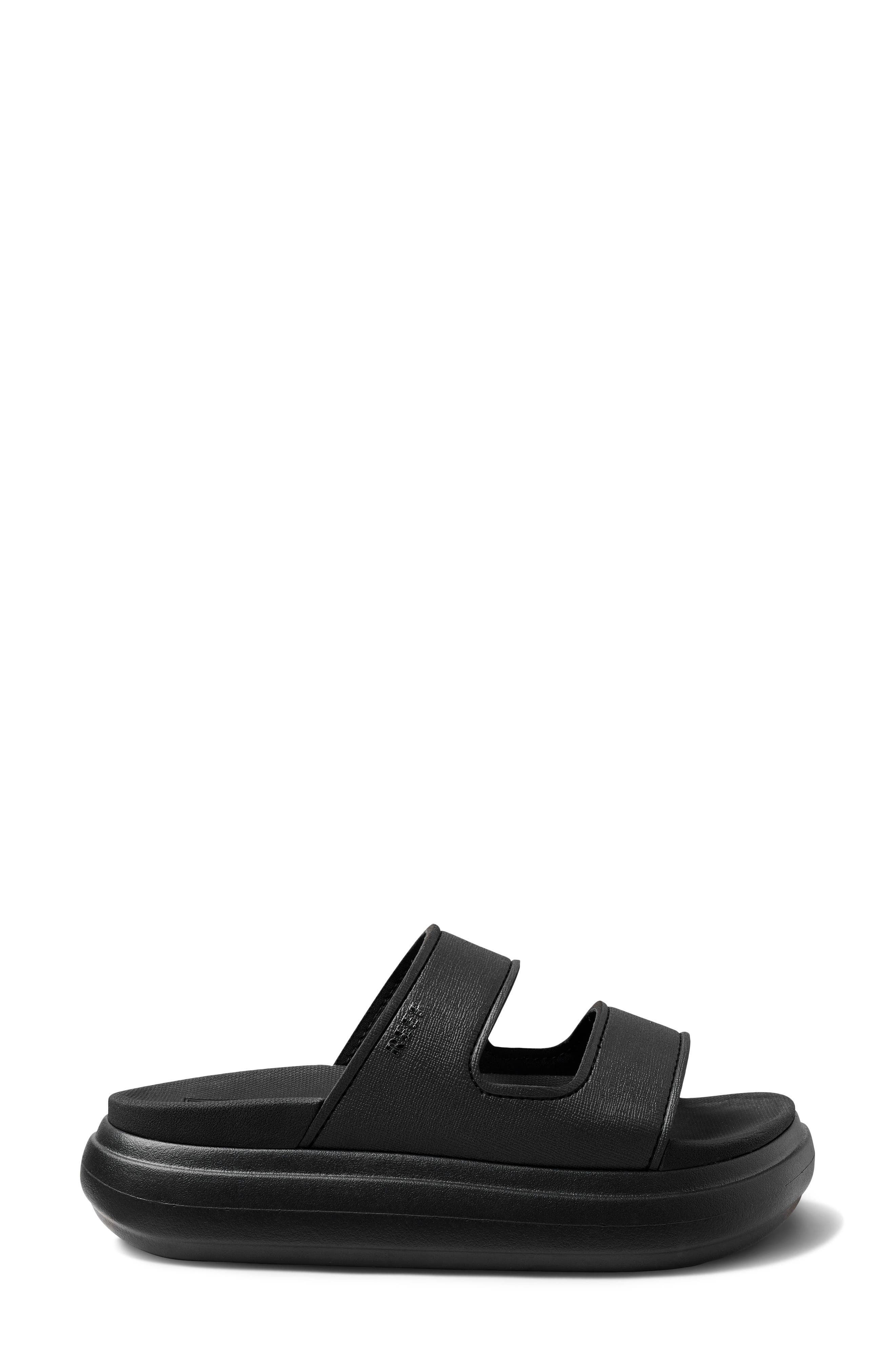 Reef Bondi Waterproof Platform Slide Sandal, Alternate, color, Black/ Black