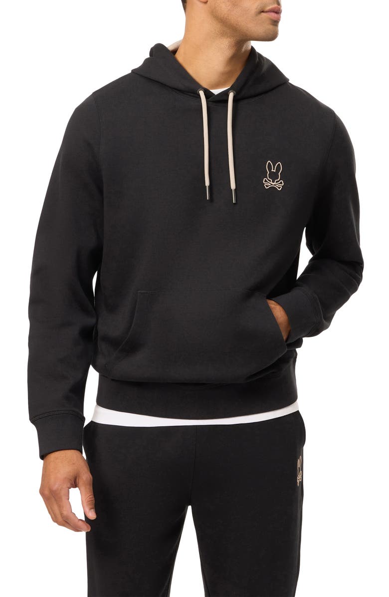 Psycho Bunny James Logo Hoodie, Main, color, 