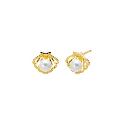Pearl Seashell Stud Earring